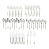 Metrona Flatware Set, Serves 10, 53-pc, Dishwasher Safe