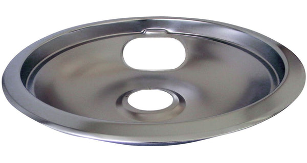 Chrome Drip Pan Shallow Draw, 8-in D5967