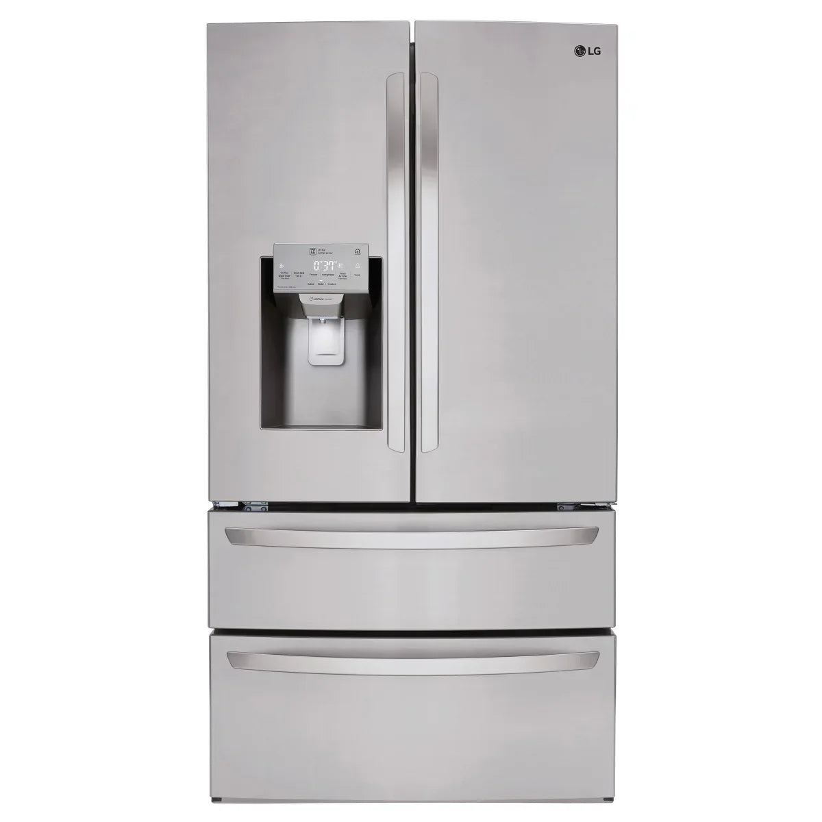 36 in. 28 cu. ft. Stainless-steel French Door Refrigerator with Smudge-resistant Finish and SmartThinQ Wi-Fi
