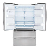 36 in. 28 cu. ft. Stainless-steel French Door Refrigerator with Smudge-resistant Finish and SmartThinQ Wi-Fi