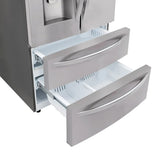 LG 36 in. 28 cu. ft. Stainless-steel French Door Refrigerator with Smudge-resistant Finish and SmartThinQ Wi-Fi