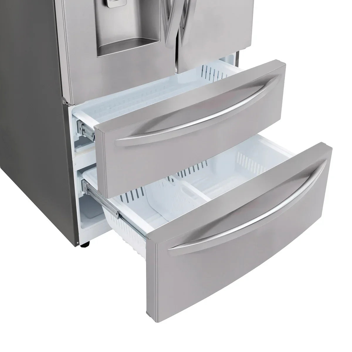 36 in. 28 cu. ft. Stainless-steel French Door Refrigerator with Smudge-resistant Finish and SmartThinQ Wi-Fi