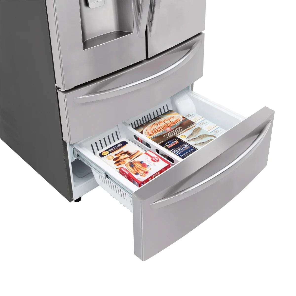 LG 36 in. 28 cu. ft. Stainless-steel French Door Refrigerator with Smudge-resistant Finish and SmartThinQ Wi-Fi