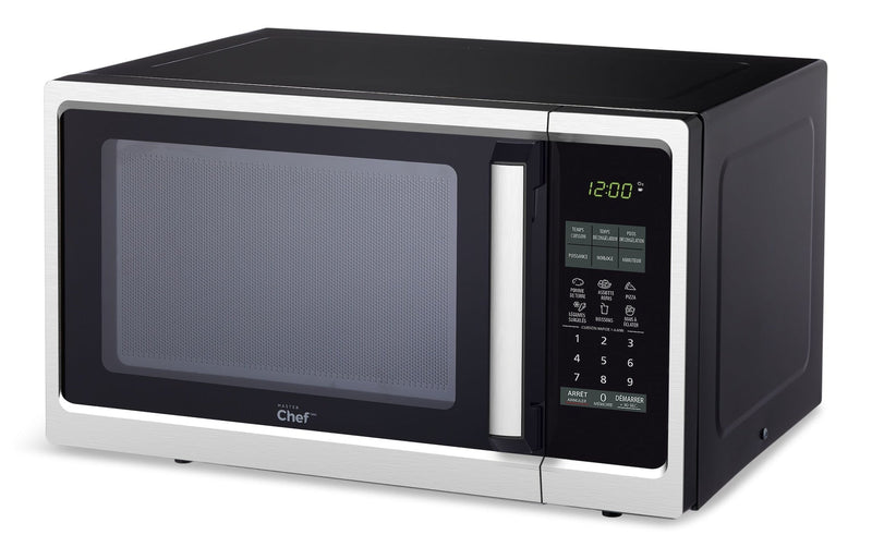 Countertop Microwave, 900 W, Black Stainless Steel, 0.9-cu-ft M8965