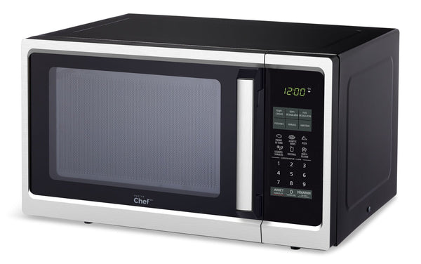 Countertop Microwave, 900 W, Black Stainless Steel, 0.9-cu-ft K8890