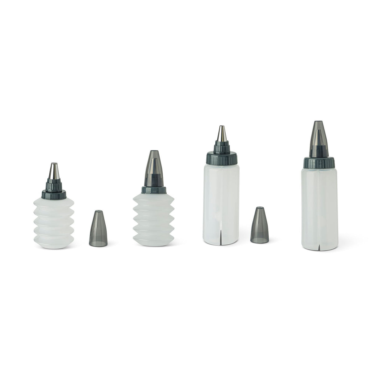 Icing Bottle Set with 4 Different Tips, 4-pc