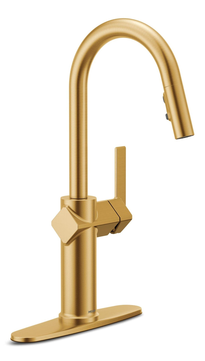 1-Handle Pull-Down Kitchen Faucet, Brushed Gold B6969
