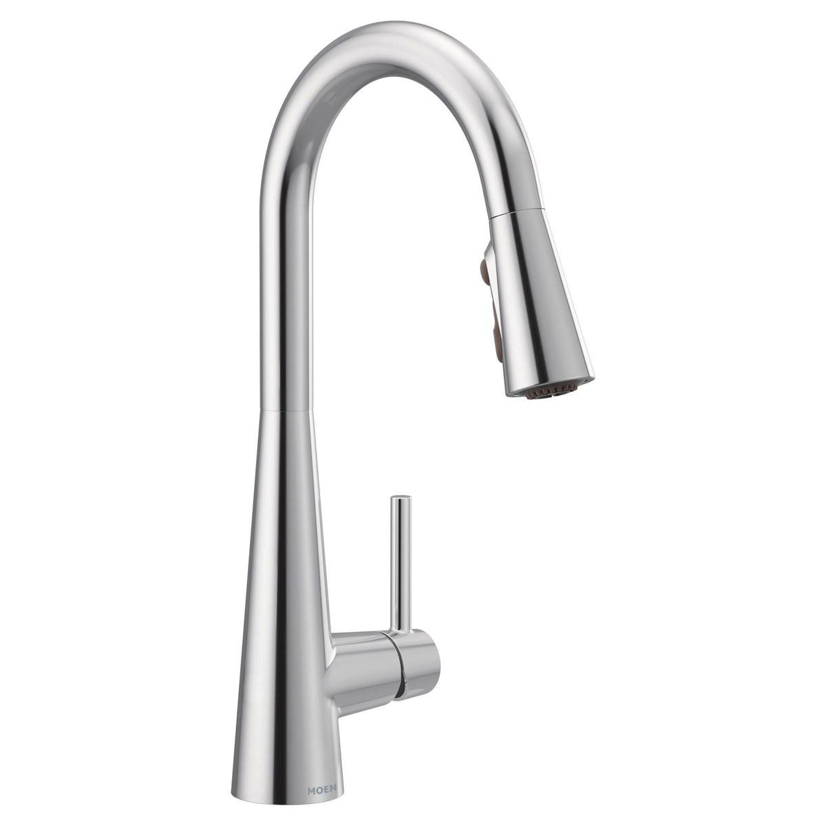 Sleek Single Handle High Arc Pull Down Sprayer Kitchen Faucet with Power Boost, Chrome