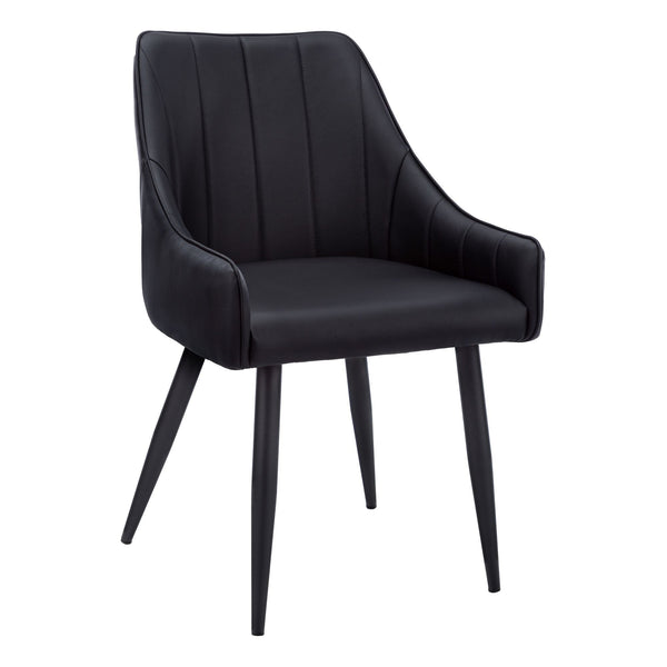 Tufted Leather Look Dining Chair Set, 2-pc S1253