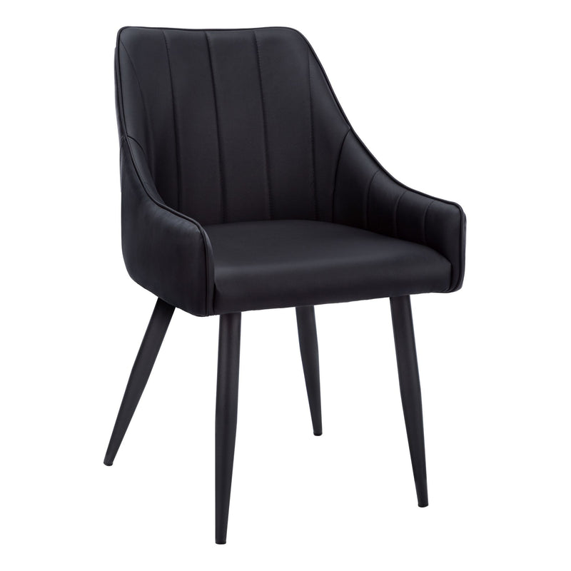 Tufted Leather Look Dining Chair Set, 2-pc S1253