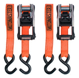3,000-lb Heavy-Duty Ratchet Tie Down Straps, with Power Grip Padded Handles, 1.25-in x 10-ft, 2-pk