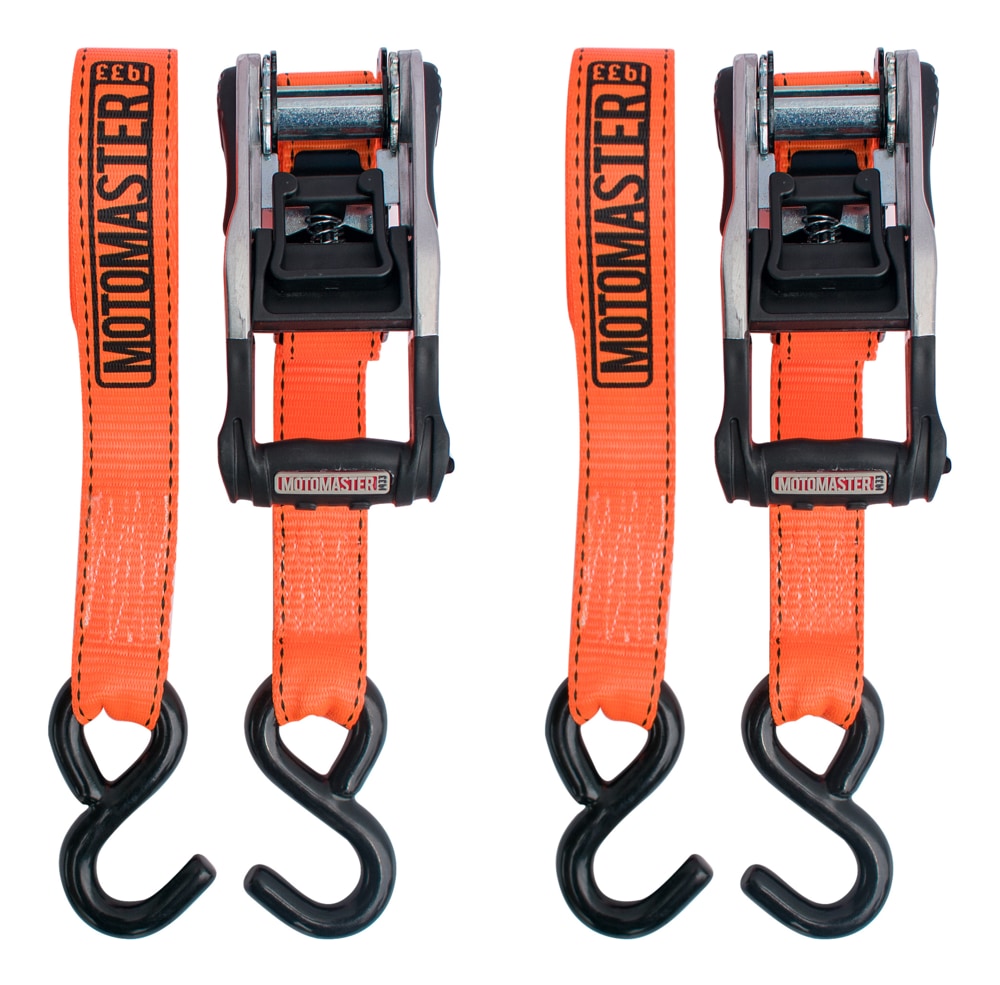 3,000-lb Heavy-Duty Ratchet Tie Down Straps, with Power Grip Padded Handles, 1.25-in x 10-ft, 2-pk