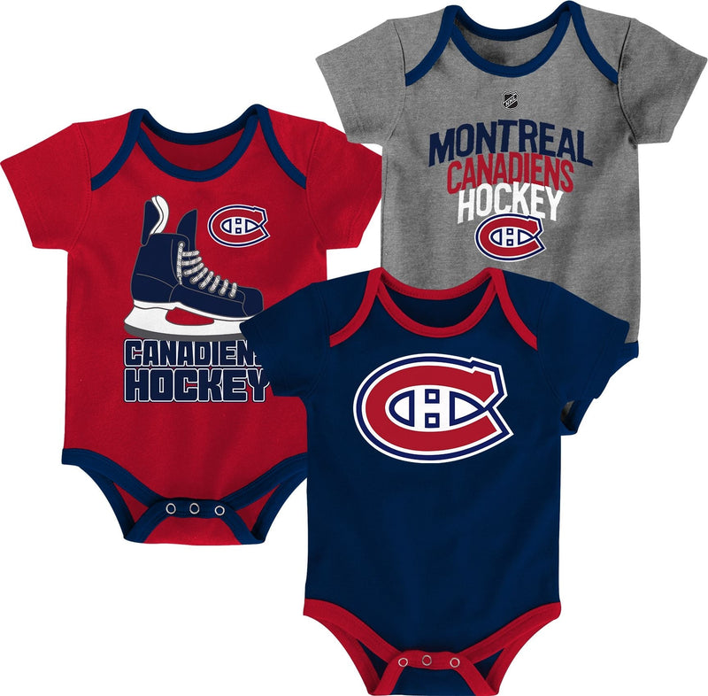Infant/Baby Bodysuit Onesie, Red/Blue/Grey, 3-pk I1628
