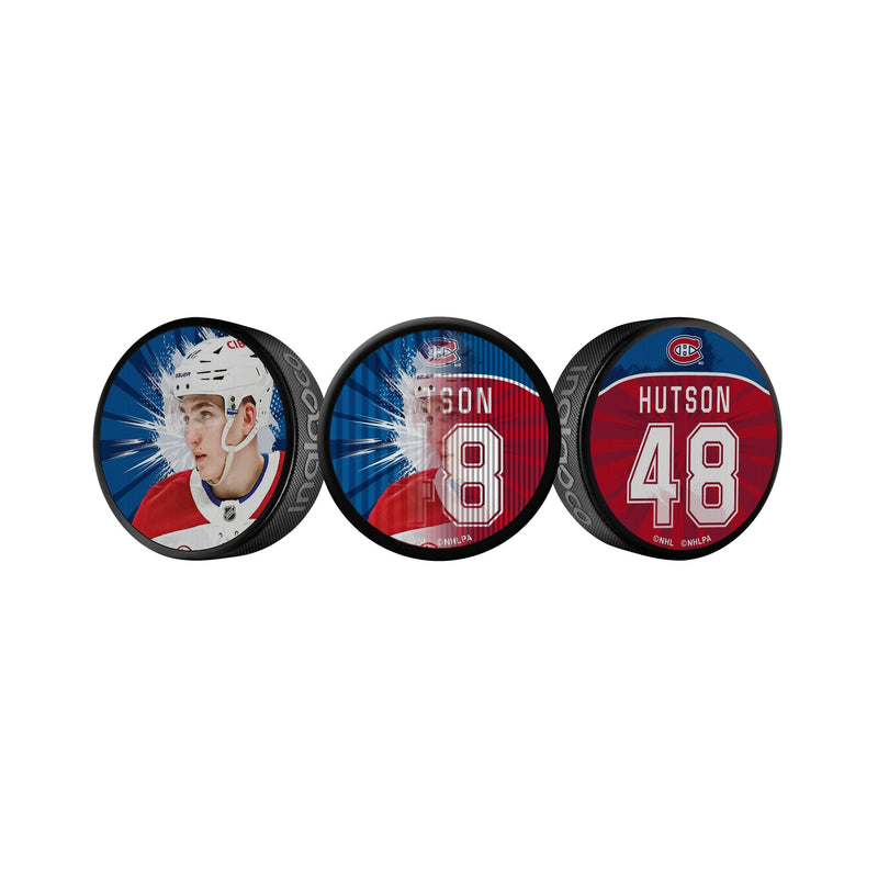 Lane Hutson Dual-Image Lenticular Hockey Puck, 6-oz L3467