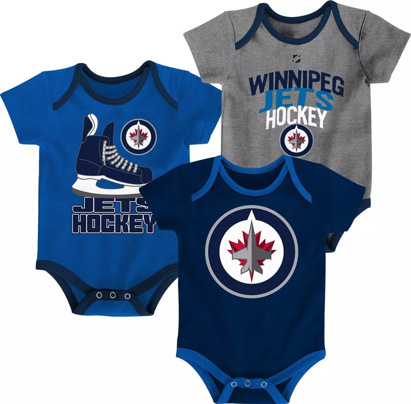 Infant/Baby Bodysuit Onesie, Blue/Grey/Navy Blue, 3-pk C9473