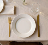 Chelsey Satin Gold Finish Slim Round Stainless Steel Flatware Set, Serves 4, 20-pc