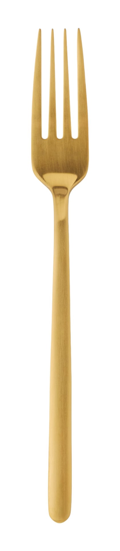 Chelsey Satin Gold Finish Slim Round Stainless Steel Flatware Set, Serves 4, 20-pc