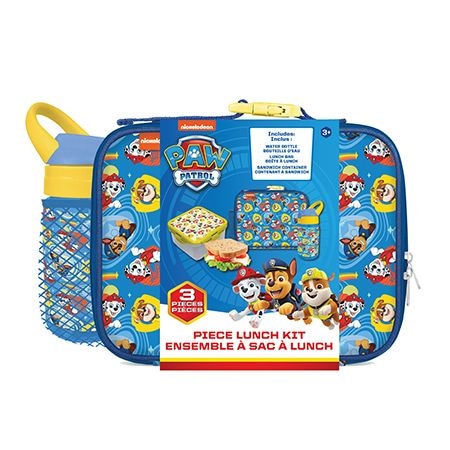 Kids' Insulated Soft Lunch Bag Set with Food Container, Blue, 3-pc L8303
