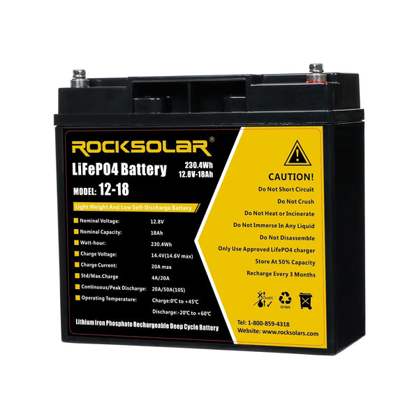12V 18Ah Deep Cycle Lithium (LiFePO4) Battery M5528
