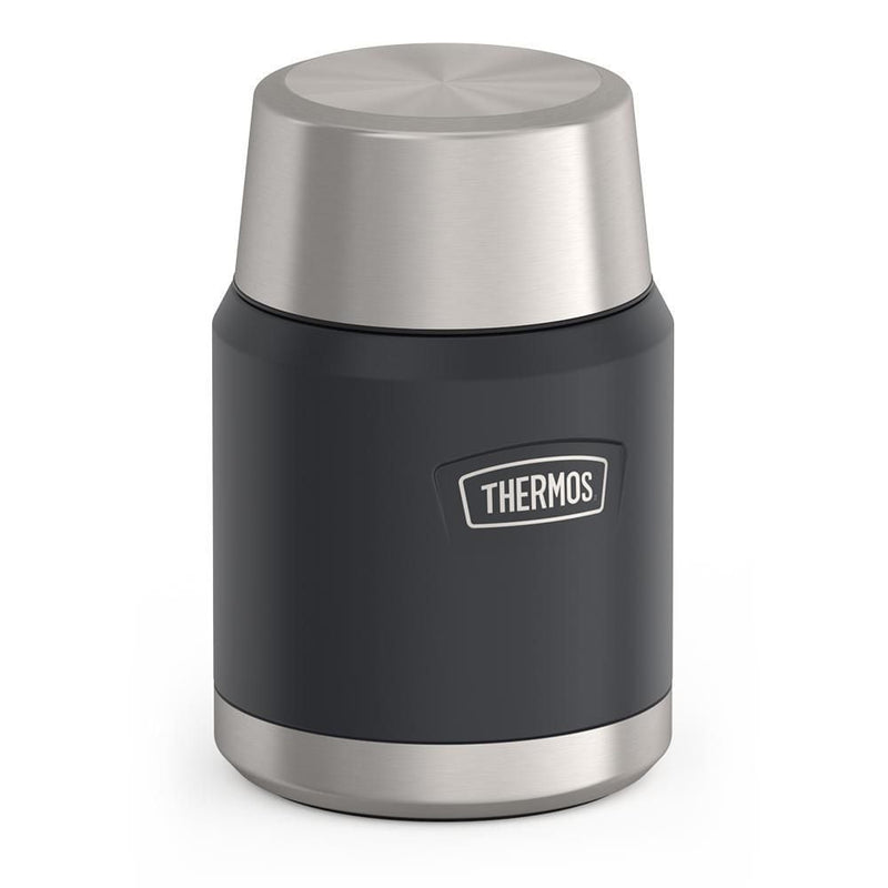 Stainless Steel Food Storage Flask Jar with Spoon, 16-oz (491-mL), Various Colours W395