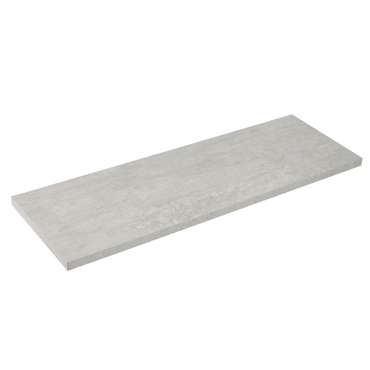 Floating Wall Shelf Board, Grey Concrete, 8 x 35-in