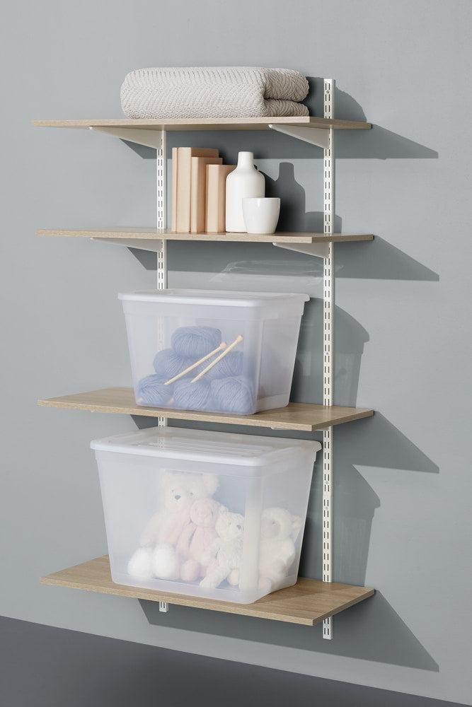 Floating Wall Shelf Board, Oak Sonoma Finish, 16 x 35-in