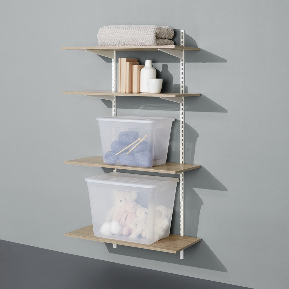 Floating Wall Shelf Board, Oak Sonoma Finish, 16 x 35-in
