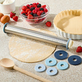 Adjustable Stainless Steel Rolling Pin with Thickness Rings