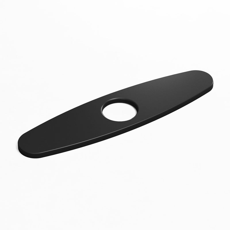 Kitchen Sink Faucet Hole Cover Deck Plate For 1 or 3 Hole, Matte Black, 10-in M2863