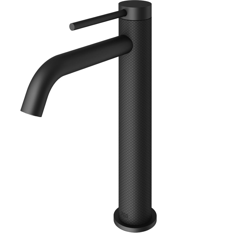 Lexington Single Handle Vessel Sink Bathroom Faucet with cFiber Body, Matte Black E2723