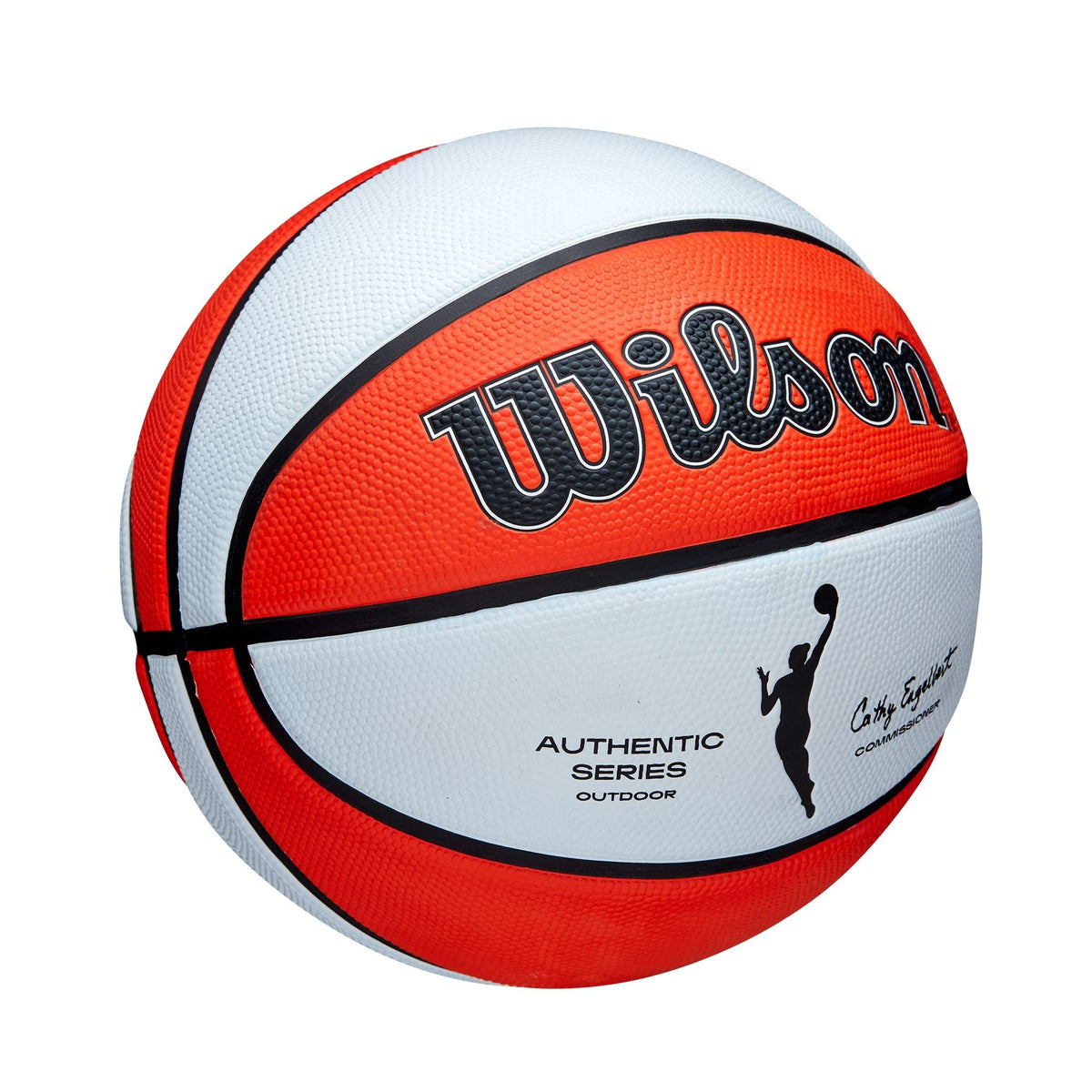 Authentic Series Youth Kids' Outdoor Basketball, Size 6 (28.5-in), Orange/White