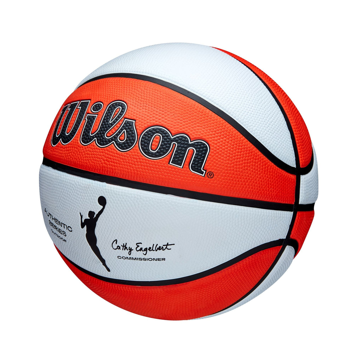 Authentic Series Youth Kids' Outdoor Basketball, Size 6 (28.5-in), Orange/White