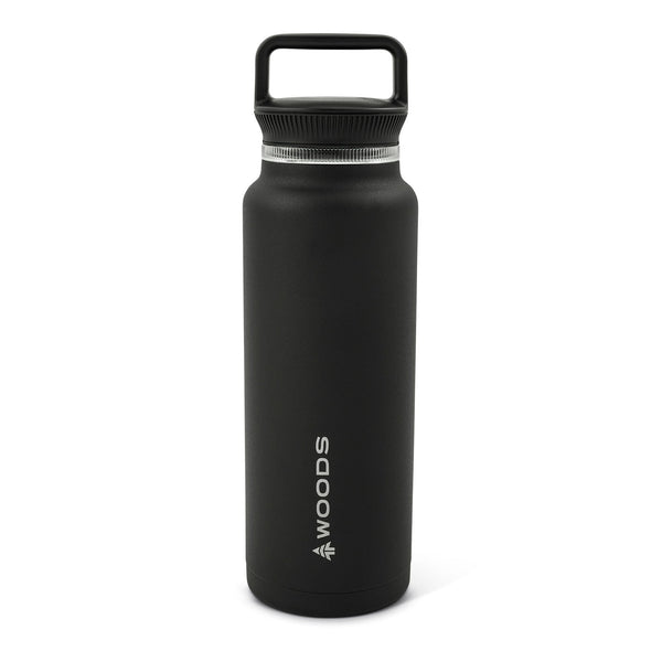 Double Wall Insulated Stainless Steel Portable Reusable Water Bottle with Top Handle, BPA-Free, 50-oz O5218
