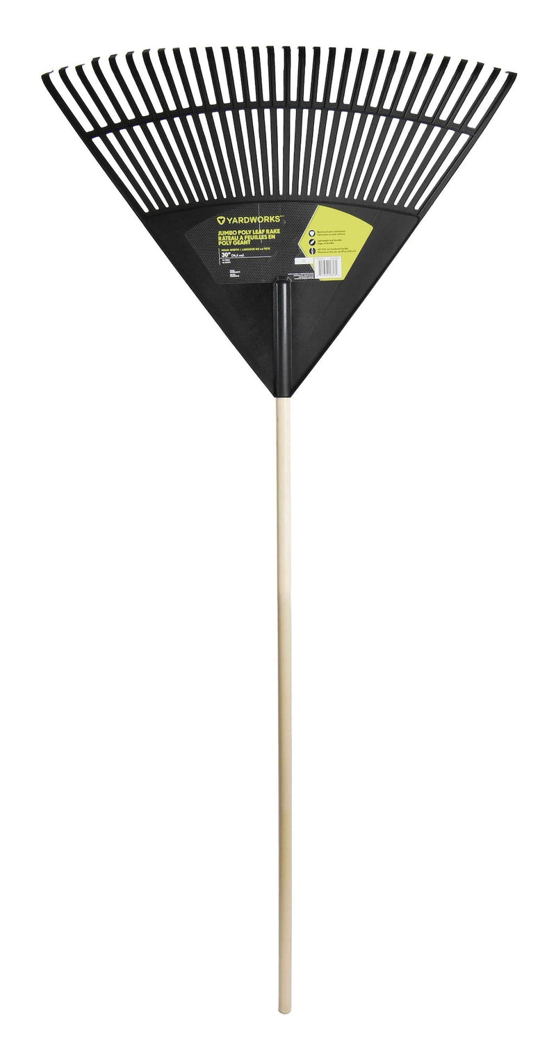 30-Tine Jumbo Leaf Rake with Hardwood Shaft, 30-in U2706